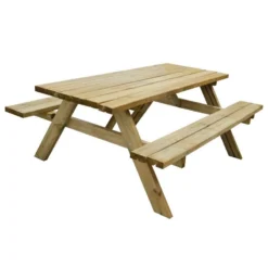 Forest Large Rectangular Wooden Garden Picnic Table 6'x5' (1.8x1.5m) -Zen Gardenia Sales rpt177hd 05