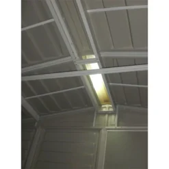 8' X 8' Saffron Plastic Vinyl Apex Shed (Includes Foundation Kit And Skylight) (2.39m X 2.39m) 13 8' X 8' Saffron Plastic Vinyl Apex Shed (Includes Foundation Kit And Skylight) (2.39m X 2.39m) -Zen Gardenia Sales saffronapex88 8x8 saffron plastic vinyl apex shed skylight min