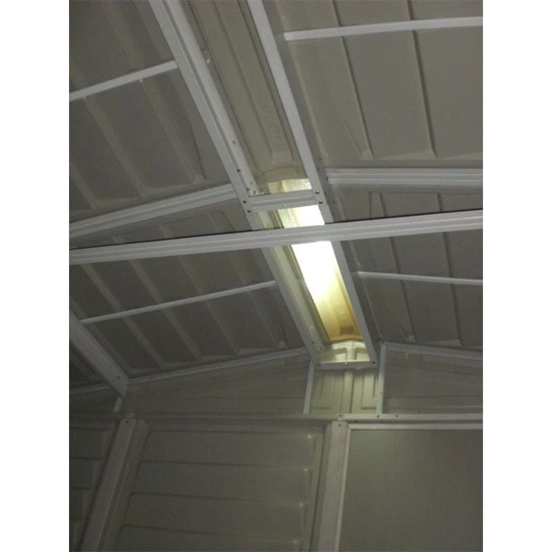 8' X 8' Saffron Plastic Vinyl Apex Shed (Includes Foundation Kit And Skylight) (2.39m X 2.39m) 8 8' X 8' Saffron Plastic Vinyl Apex Shed (Includes Foundation Kit And Skylight) (2.39m X 2.39m) - Image 6