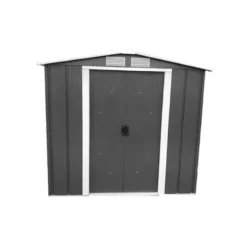 8' X 6' Sapphire Apex Anthracite Metal Shed (2.62m X 1.82m) -Zen Gardenia Sales sapphire anthracite cutout1 2