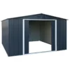 10' X 10' Sapphire Apex Anthracite Metal Shed (3.22m X 3.02m) -Zen Gardenia Sales sapphire1010anth 2021 sapphire apex metal shed 10x10 anthracite new look cutout4 min
