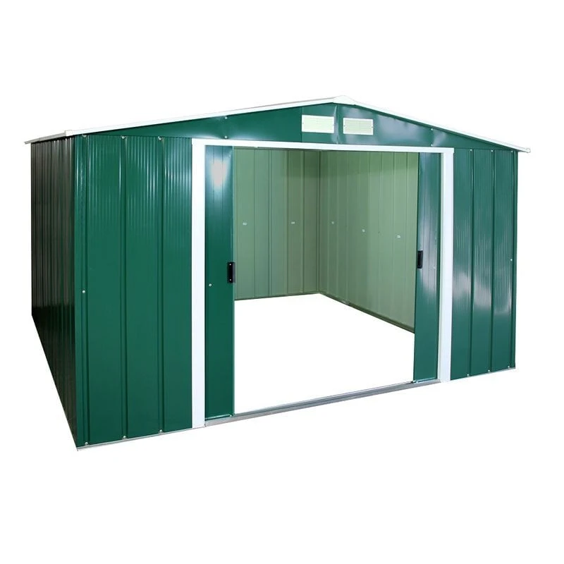 10' X 10' Sapphire Apex Green Metal Shed (3.22m X 3.02m) 4 10' X 10' Sapphire Apex Green Metal Shed (3.22m X 3.02m) - Image 2