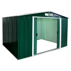 10' X 8' Sapphire Apex Green Metal Shed (3.22m X 2.42m) -Zen Gardenia Sales sapphire108gn sapphire 10x8 green cutout2