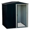 5' X 4' Sapphire Apex Anthracite Metal Shed (1.62m X 1.22m) -Zen Gardenia Sales sapphire54ag sapphire 5x4 anthracite cutout
