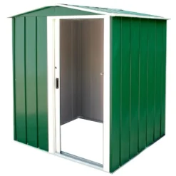 5' X 4' Sapphire Apex Green Metal Shed (1.62m X 1.22m) -Zen Gardenia Sales sapphire54gn sapphire 5x4 green cutout2