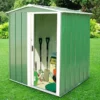 5' X 4' Sapphire Apex Green Metal Shed (1.62m X 1.22m)