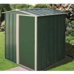 5' X 4' Sapphire Apex Green Metal Shed (1.62m X 1.22m) -Zen Gardenia Sales sapphire54gn sapphire 5x4 green no3