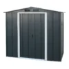 6' X 4' Sapphire Apex Anthracite Metal Shed (2.02m X 1.22m) -Zen Gardenia Sales sapphire64anth 2021 sapphire apex metal shed 6x4 anthracite new look cutout1 min