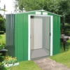 6' X 4' Sapphire Apex Green Metal Shed (2.02m X 1.22m)