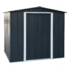6' X 6' Sapphire Apex Anthracite Metal Shed (2.02m X 1.82m) -Zen Gardenia Sales sapphire66anth 2021 sapphire apex metal shed 6x6 anthracite new look cutout3 min