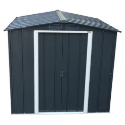 6' X 6' Sapphire Apex Anthracite Metal Shed (2.02m X 1.82m) 19 6' X 6' Sapphire Apex Anthracite Metal Shed (2.02m X 1.82m) -Zen Gardenia Sales sapphire66anth 2021 sapphire apex metal shed 6x6 anthracite new look cutout4 min