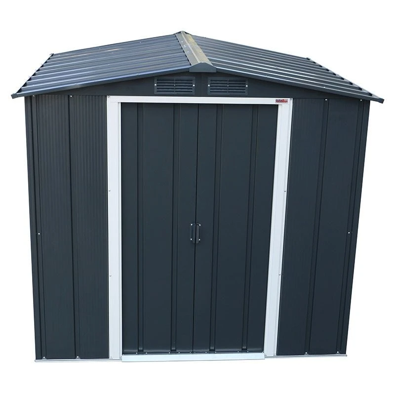 6' X 6' Sapphire Apex Anthracite Metal Shed (2.02m X 1.82m) 9 6' X 6' Sapphire Apex Anthracite Metal Shed (2.02m X 1.82m) - Image 7