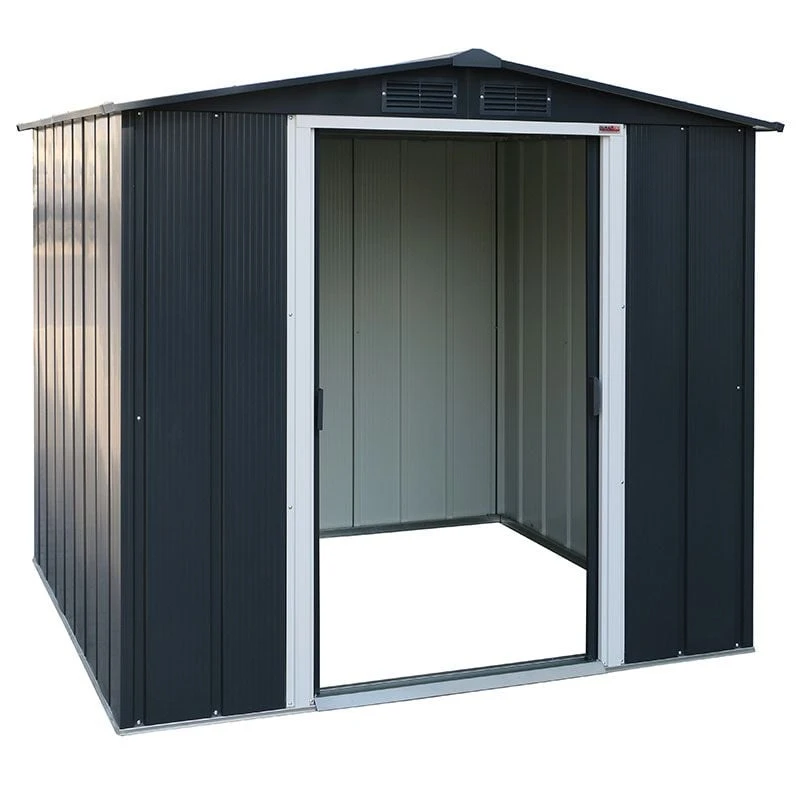6' X 6' Sapphire Apex Anthracite Metal Shed (2.02m X 1.82m) 4 6' X 6' Sapphire Apex Anthracite Metal Shed (2.02m X 1.82m) - Image 2