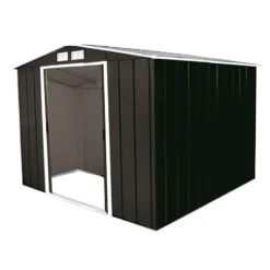 8' X 8' Sapphire Apex Anthracite Metal Shed (2.62m X 2.42m) 12 8' X 8' Sapphire Apex Anthracite Metal Shed (2.62m X 2.42m) -Zen Gardenia Sales sapphire88ag sapphire 8x8 anthracite cutout3