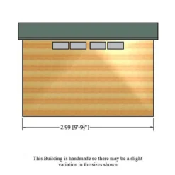 8' X 10' Shire Premium Security Apex Wooden Garden Shed (2.39m X 2.99m) -Zen Gardenia Sales secs1008dsl 1aa 8x10 shire premium security shed drawing2 min