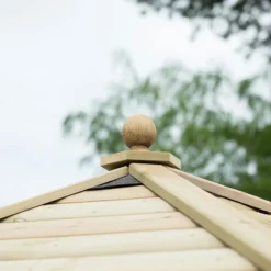 11'x11' (3.5x3.5m) Square Wooden Garden Gazebo With Traditional Timber Roof -Zen Gardenia Sales sgg35mttin 3.5m square gazebo timber roof3