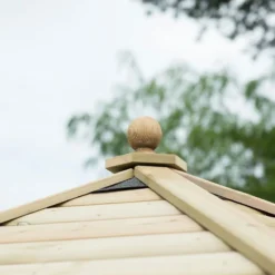 11'x11' (3.5x3.5m) Square Wooden Garden Gazebo With Timber Roof -Zen Gardenia Sales sgg35mttnbin 3.5m square gazebo no base3
