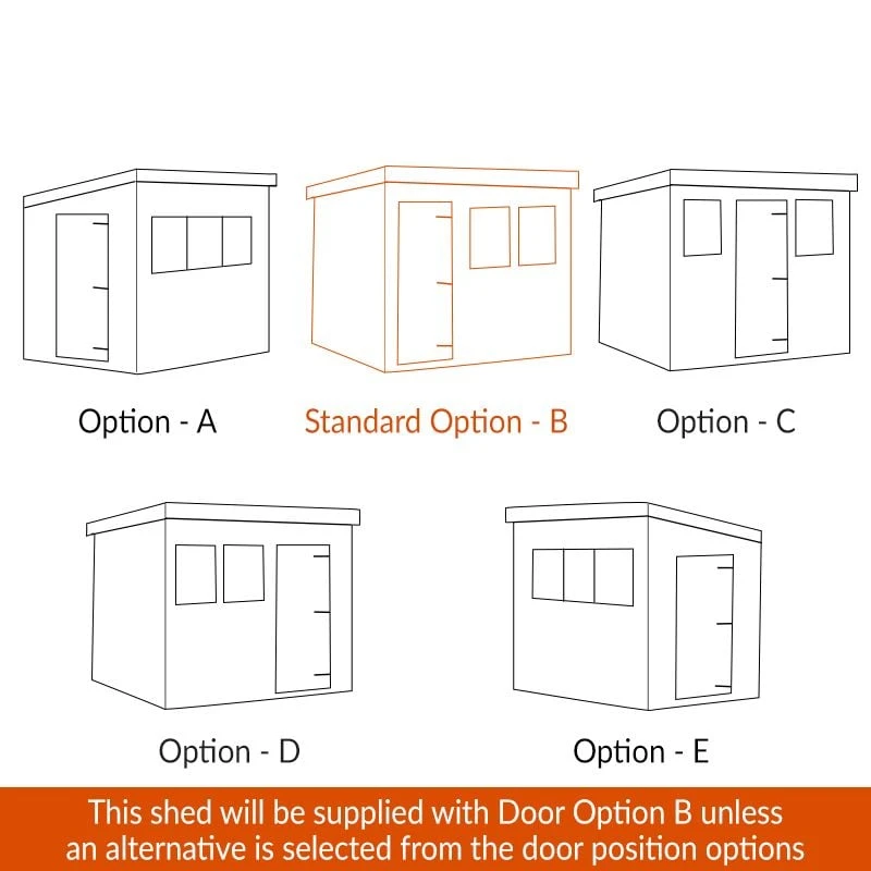 8' X 8' Traditional Heavy Duty Shiplap Pent Wooden Garden Shed (2.44m X 2.44m) 5 8' X 8' Traditional Heavy Duty Shiplap Pent Wooden Garden Shed (2.44m X 2.44m) - Image 3