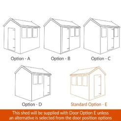 8' X 8' Traditional Heavy Duty Shiplap Apex Wooden Garden Shed (2.44m X 2.44m) -Zen Gardenia Sales shedlands door position tra86aph tra88aph new 1