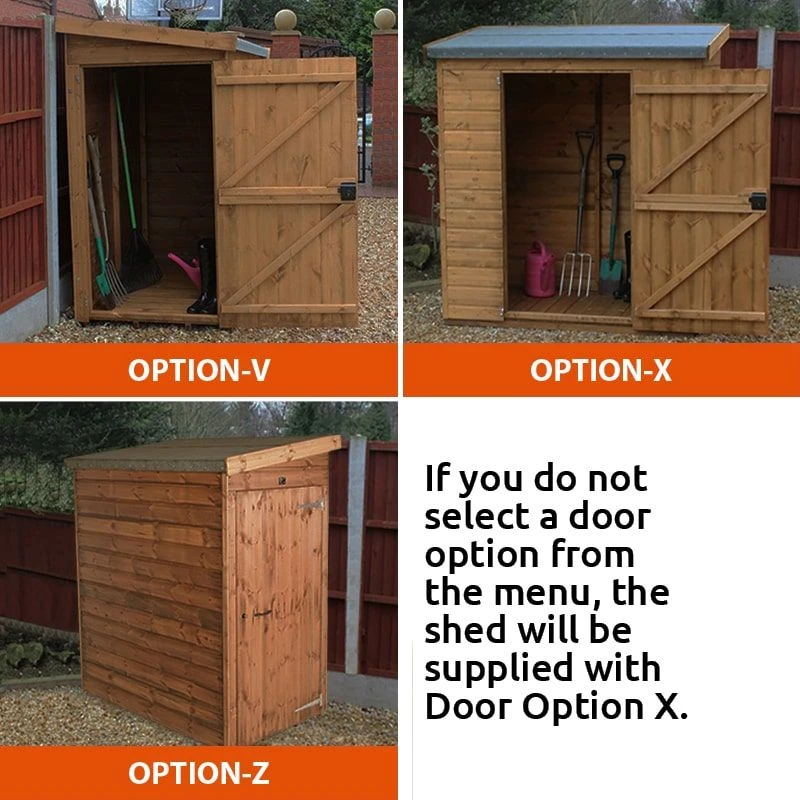 9' X 3' Traditional Shiplap Pent Wooden Garden Tool Storage Shed (2.74m X 0.91m) 6 9' X 3' Traditional Shiplap Pent Wooden Garden Tool Storage Shed (2.74m X 0.91m) - Image 4