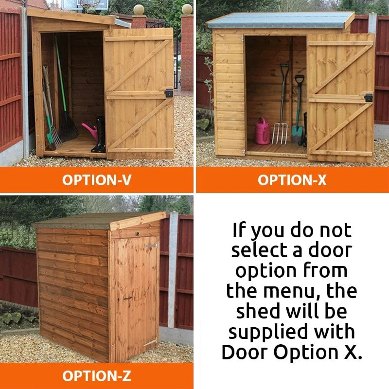 8' X 3' Traditional Shiplap Pent Wooden Garden Tool Storage Shed (2.44m X 0.91m) 6 8' X 3' Traditional Shiplap Pent Wooden Garden Tool Storage Shed (2.44m X 0.91m) - Image 4