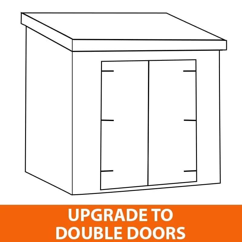 8' X 3' Traditional Shiplap Pent Wooden Garden Tool Storage Shed (2.44m X 0.91m) 7 8' X 3' Traditional Shiplap Pent Wooden Garden Tool Storage Shed (2.44m X 0.91m) - Image 5