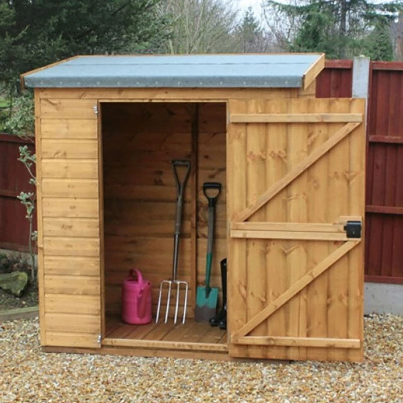 8' X 3' Traditional Shiplap Pent Wooden Garden Tool Storage Shed (2.44m X 0.91m) 3 8' X 3' Traditional Shiplap Pent Wooden Garden Tool Storage Shed (2.44m X 0.91m)