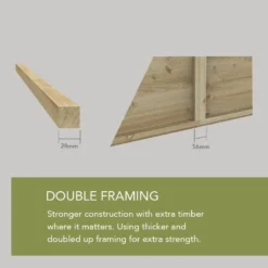 6' X 4' Forest 25yr Guarantee Shiplap Pressure Treated Garden Bar (1.99m X 1.88m) -Zen Gardenia Sales shiplap double framing usp 1