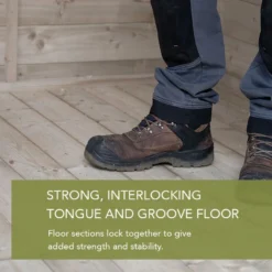 6' X 4' Forest 25yr Guarantee Shiplap Pressure Treated Garden Bar (1.99m X 1.88m) -Zen Gardenia Sales shiplap flooring usp 1