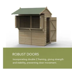 6' X 4' Forest 25yr Guarantee Shiplap Pressure Treated Garden Bar (1.99m X 1.88m) -Zen Gardenia Sales shiplap robust doors reverse apex garden bar usp 2