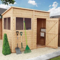 8'3 X 4' Mercia Shiplap Pent Wooden Garden Shed (2.51m X 1.21m)