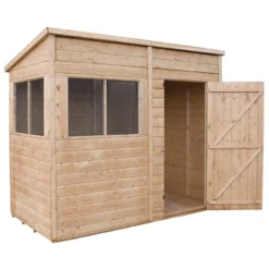 8'3 X 4' Mercia Shiplap Pent Wooden Garden Shed (2.51m X 1.21m) -Zen Gardenia Sales si 001 004 0028bun 5 min