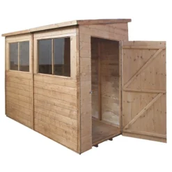 8'3 X 4' Mercia Shiplap Pent Wooden Garden Shed (2.51m X 1.21m) -Zen Gardenia Sales si 001 004 0028bun 6 min