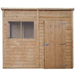 8'3 X 4' Mercia Shiplap Pent Wooden Garden Shed (2.51m X 1.21m) -Zen Gardenia Sales si 001 004 0028bun 7 min