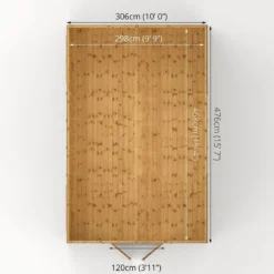 16' X 10' Mercia Shiplap Apex Workshop (4.8m X 3.2m) -Zen Gardenia Sales si 001 004 0099 16x10 workshop drawing2 min