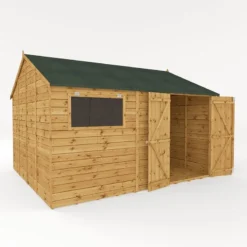 12' X 10' Mercia Shiplap Reverse Apex Workshop (3.6m X 3.2m) -Zen Gardenia Sales si 001 004 0111 12x10 workshop render2 min 1