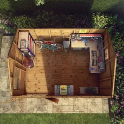 14' X 10' Mercia Shiplap Reverse Apex Workshop (4.2m X 3.2m) -Zen Gardenia Sales si 001 004 0112 14x10 workshop feature4 min