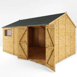 14' X 10' Mercia Shiplap Reverse Apex Workshop (4.2m X 3.2m) -Zen Gardenia Sales si 001 004 0112 14x10 workshop render1 min