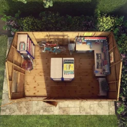 15' X 10' Mercia Shiplap Reverse Apex Workshop (4.5m X 3.2m) -Zen Gardenia Sales si 001 004 0113 15x10 workshop feature5 min