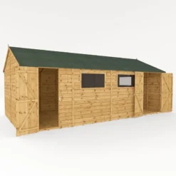 20' X 10' Mercia Shiplap Reverse Apex Workshop (6m X 3.2m) -Zen Gardenia Sales si 001 004 0116 20x10 workshop render2 min