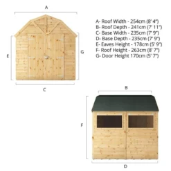 8' X 8' Mercia Shiplap Dutch Barn Shed (2.5m X 2.4m) 17 8' X 8' Mercia Shiplap Dutch Barn Shed (2.5m X 2.4m) -Zen Gardenia Sales si 001 004 0121bun 3 min 3
