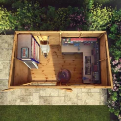 10' X 8' Mercia Shiplap Pent Shed (2.9m X 2.4m) -Zen Gardenia Sales si 001 004 0131 10x8 pent shed feature4 min