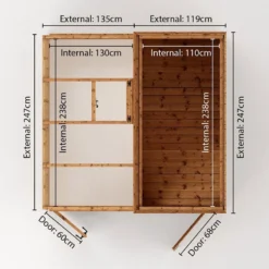 8'3 X 8'2 Mercia Wooden Combi Shed Greenhouse (2.53x2.50m) -Zen Gardenia Sales si 001 005 0001 3 min