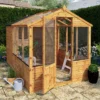 10' X 6' Mercia Shiplap Wooden Apex Greenhouse Combi Shed (3.03m X 1.97m) 1 10' X 6' Mercia Shiplap Wooden Apex Greenhouse Combi Shed (3.03m X 1.97m) -Zen Gardenia Sales si 004 001 0025bun 10x6 mercia shiplap combi greenhouse insitu min