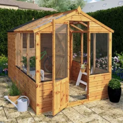 10' X 6' Mercia Shiplap Wooden Apex Greenhouse Combi Shed (3.03m X 1.97m)