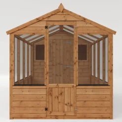 12'x6' (3.6x1.8m) Mercia Shiplap Wooden Apex Greenhouse Combi Shed -Zen Gardenia Sales si 004 001 0026 12x6 mercia shiplap combi greenhouse render3 min