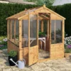 6' X 6' Mercia Shiplap Wooden Greenhouse (1.9m X 1.8m) -Zen Gardenia Sales si 004 003 0002 6x6 greenhouse insitu min 1