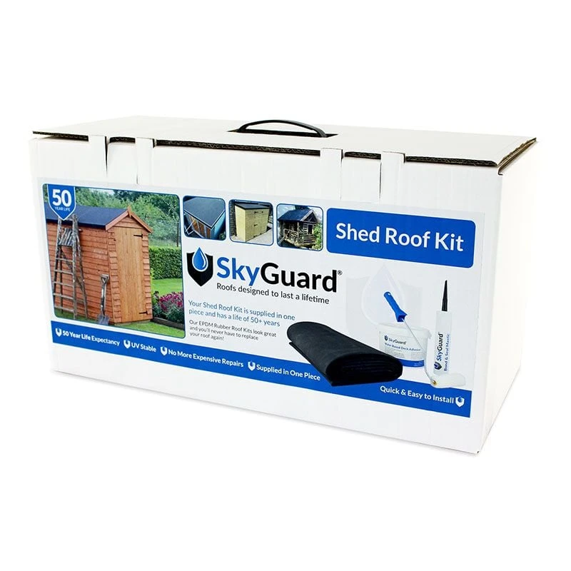 4'x4' SkyGuard EPDM Garden Building/ Shed Roof Kit - Replacement Covering 5 4'x4' SkyGuard EPDM Garden Building/ Shed Roof Kit - Replacement Covering - Image 3