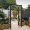 Forest Contemporary Slatted Garden Arch 3'8 X 2'5 -Zen Gardenia Sales slatarch 1