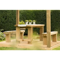 Forest Sleeper Wooden Garden Bench 4'x1' (1.2x0.2m) 8 Forest Sleeper Wooden Garden Bench 4'x1' (1.2x0.2m) -Zen Gardenia Sales slbench12hd 3